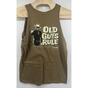 Old Guys Rule Mens Tank Top T Shirt Large Brown John Wayne New NWT
